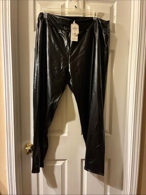 Faux Leather Black Leggings